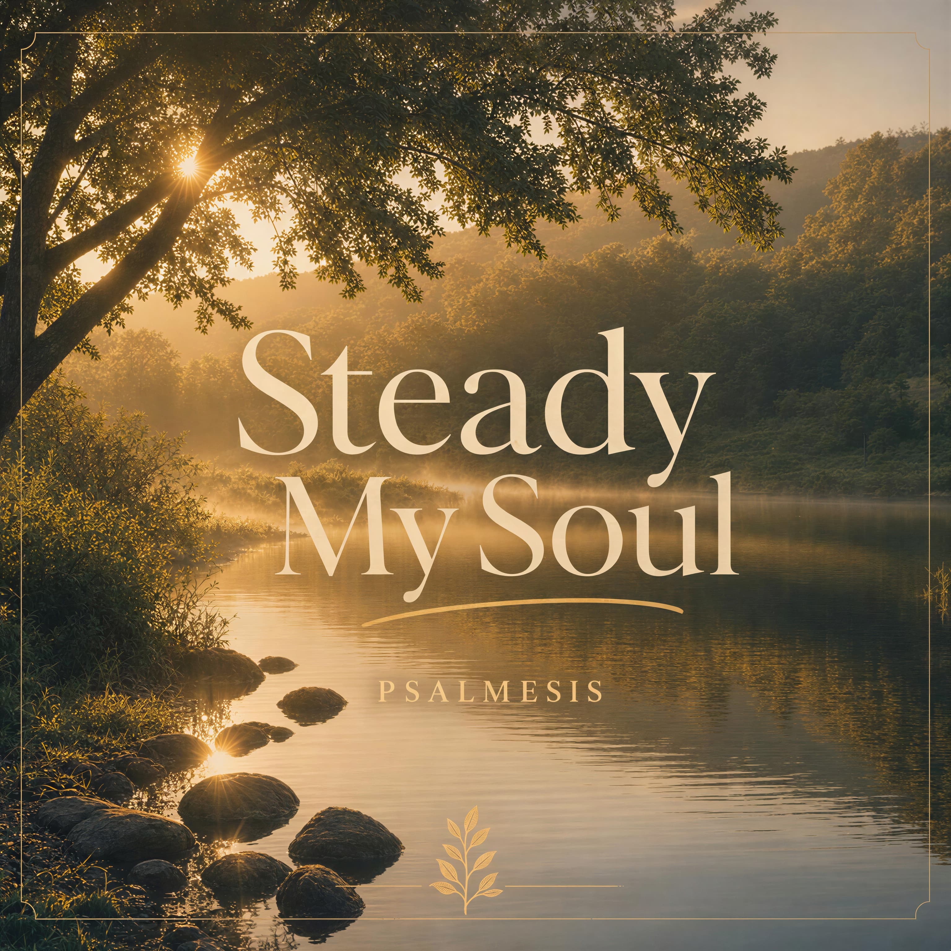 Steady My Soul by Psalmesis — sunlight falling across a quiet stream